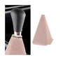 BESULEN Car Shift Boot Cover, Suede Leather Shift Knob Boot Dust Cover, Manual/Auto Shifter Boot Sleeve Replacement, Handbrake Gaiter Boot Dust Cover Car Interior Accessories - color: Pink
