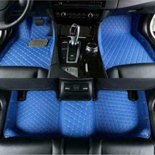 Custom All-Weather Protection Luxury Leather Floor Mats for Cars SUVs Trucks According Anti-Slip Leather Floor mats ﻿ (10,Blue) - color: 10,Blue