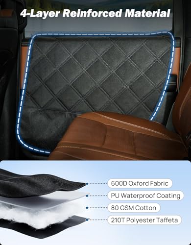 JOYTUTUS Dog Car Door Protector Compatible with Large SUV/Trucks, Waterproof & Anti-Scratch Door Protector from Dog Scratching with Storage Pockets (2 Packs Universal Fit) - size: Fit for Large SUV/ Trucks