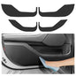 Car Door Anti Kick Pad for Ford Mustang Mach-E 2021 2022 2023 2024 2025 Mach E Accessories Carbon Fiber Style Leather Sticker Door Sill Protector Cover Edge Guard Side Mat Interior Dirty