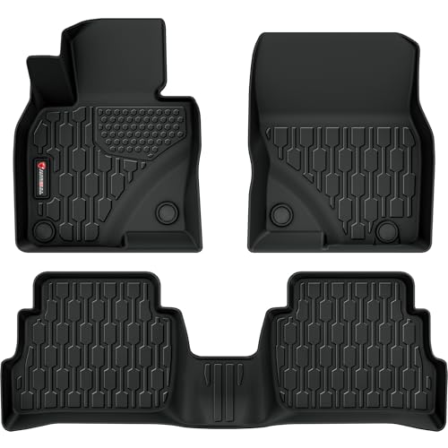 Floor Mats Compatible with Mazda CX-5 2017-2025, All Weather TPE Floor Liners, Custom Fit Car mats, 1st & 2nd Row, Black
