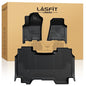 LASFIT Floor Mats 2025 2026 for Ram 1500 Crew Cab Without Rear Under-Seat Factory Storage Bucket Seat (Not for Quad Cab), All Weather TPE Custom Fit Car Mats Floor Liners 1st & 2nd Row, Black - style: 1) 1500 | 2025-2026 | Crew Cab w/o Storage Floor Mats