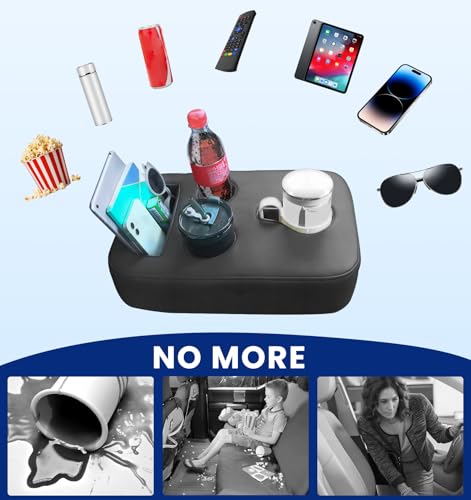 Car Cup Holder, Back Seat Cup Holder for Car, PU Leather Couch Sofa Bed Cup Holder Expander Tray, Boat Tray, Organizer for Trucks, Minivans, SUVs, RVs, Vehicles, Holds Drinks, Remote, Snacks