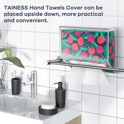 Acrylic Hand Towel Box Cover Compatible with Kleenex Disposable Hand Towels Wall-Mounted Paper Towel Dispenser Suitable for Tabletop, Bathroom, Car, and Office Use Valentine's Day Gifts (Clear) - color: Clear