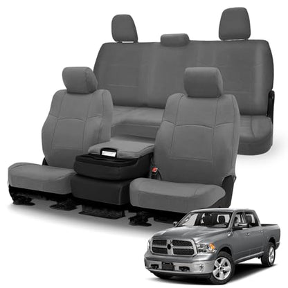 Seat Cover Compatible with 2013-2018 Dodge Ram & 2019-2022 Classic Ram Crew Cab, Neoprene Durability Truck Seat Cover, ONLY Fit Full Bench Rear Seat Without Armrest, NOT for 60/40 Seat - color: Gray, size: 2013-2022 Ram 1500/2500 Front & Rear