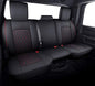 Aierxuan Dodge Ram Rear Seat Covers Waterproof Leather Custom Fit 2009-2026 1500, 2010-2026 2500/3500 Crew Quad Regular Cab Pickup Compatible with Split Bench 40/60(Rear Seat/Black-Red) - color: Rear Seat/Black-Red