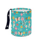 Cartoon Daisy Butterfly Car Rubbish Bag Can Reusable Hanging Auto Garbage Organization Can Bin with Adjustable Strap for Camping，Travel Accessories - color: Cartoon Daisy Butterfly