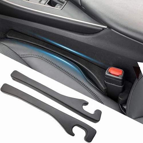 Car Seat Gap Filler Set of 2,Seat Gap Organizer, No Drop Seat Guard,2025 New Car Seat Side Gap Filler Organizer, Drop Seat Guards for Cars (Black 2Pcs) - color: Black