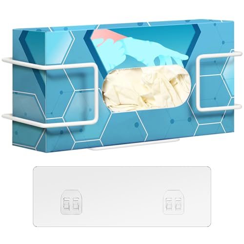 THYGIFTREE Glove Box Holder Wall Mount, Metal Dispenser Rack for Standard 100 Count Disposable Nitrile, Latex & Vinyl Glove Boxes, for Kitchen, Bathroom, Garage, White - color: White - 1Pack (Fits 100 Ct Box)