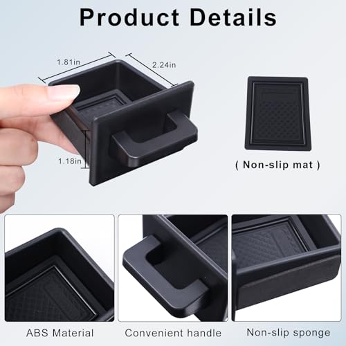 Driver's Drawer Box Compatible with Toyota Tacoma Accessories 2024-2026 and 2025-2026 4Runner Accessories Drivers Side Cubby Drawer Organizer Storage Interior Accessories