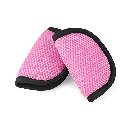 Accmor Car Seat Straps Shoulder Pads for Baby Kids, Soft Car Seat Strap Covers, Seat Belt Covers for Car Seats, Pushchair, Stroller - color: Pink, size: Small-2.6 in X 4.3 in