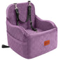 Lealchum Dog Booster Car Seat for Small/Medium Dogs,Puppy Portable Car Bed with Elevated Cushion,Fully Detachable and Washable,2 Storage Pockets,Easy to Install (Purple, Medium) - color: Purple