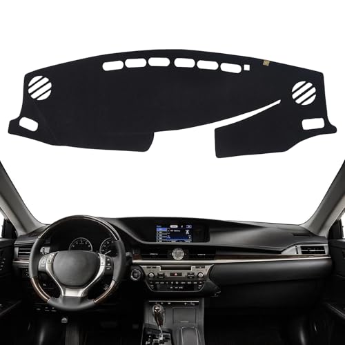 Dashboard Cover Dash Mat Fit for 2018-2013 Le-xus ES ES300H ES350 (Without HUD Models),Car Dash Board Mat Anti-Glare Carpet,Non-Slip Pad Sunshield Protector (Black) - color: Black, size: Fit 13-18 ES300H/ES200 - (Black)