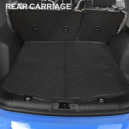 KARPAL Floor Mats for 2020-2025 2026 Ford Escape (NOT Fit Hybrid), Custom Fit TPE All Weather Ford Escape Accessories 1st & 2nd Row Floor Liner & Cargo Liner - style: 2020-2026 | For Ford Escape (NOT Hybrid) | 1st & 2nd Row & Cargo