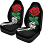 Pehede Car Seat Cover Skeleton Hand Holding Red Rose Front for Cars, Easy to Install Cover Set, Accessories Auto Trucks Van SUV,2 Packs - color: Multi34
