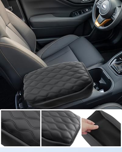 CDEFG for 2025 Outback Legacy Center Console Cover Compatible with 2020-2025 Subaru Outback Legacy Accessories Armrest Cover 2020-2025 Outback Legacy Middle Console Pad Arm Rest Cushion - color: Black for 2020-2025 Outback Legacy