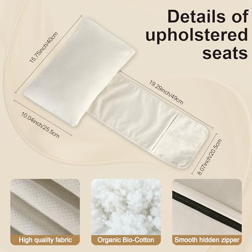 Dual-Layer Ultra-Suede Neck Support Pillow for Recliners, Sofas & Office Chairs - Breathable Mesh, Removable Cover, Orthopedic Cervical Support for Pain Relief (Beige)