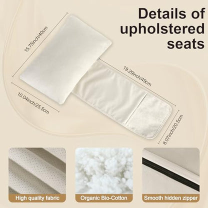 Dual-Layer Ultra-Suede Neck Support Pillow for Recliners, Sofas & Office Chairs - Breathable Mesh, Removable Cover, Orthopedic Cervical Support for Pain Relief (Beige)