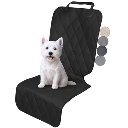 VIVAGLORY Dog Front Seat Cover Seatflex Car Seat Protector for Dog, Car Cover for Pet, Front Single Bucket Captain Chair Protector, Standard, Black, 1Pack