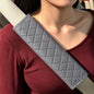 Gray PU Leather Seat Belt Covers - 2Pcs, Diamond Stitched Seat Belt Pads, Universal Fit for Car Truck SUV - color: gw-grey