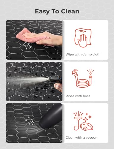 Oasser SUV Cargo Liner for Dogs Large Waterproof Trunk Cover with Detachable Pocket and Bumper Flap Protector, 600D Oxford Cloth, Black, XL (55 x 91 Inch) - size: XL (55 x 91 inch)