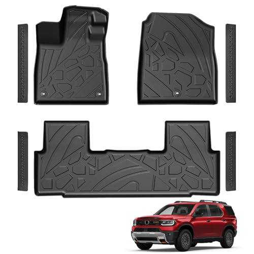 Floor Mats for Honda Passport 2026, TPE All Weather Durable Floor Liners Door Sill Guards for Passport Accessories - size: 2026 | For Honda Passport