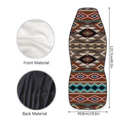 Dreaweet Geometric Aztec Car Seat Covers Front Seats Native American Tribal Car Accessories 2 Piece Washable & Universal Seat Covers for Cars SUV Sedan Trucks - color: Geometric Aztec
