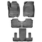 RizLiner 2021-2026 Chevrolet Tahoe (Bucket 7 Seats) & Cadillac Escalade & GMC Yukon Floor Mats Custom Fit Rubber 3D Car Mats Laser Measured Floor Liners Heavy Duty Waterproof (Black) - size: Tahoe & Escalade & Yukon 2021-2026