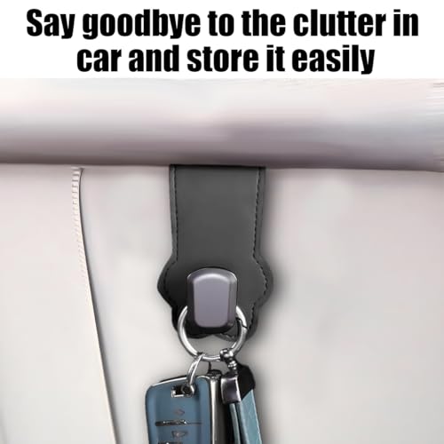 2PCS Car Co-Pilot Glovebox Hook, Multifunctional Flower Passenger Seat Hanger Organizer for Purse Handbag Umbrella, Auto Glove Box Hanging Storage Hook Holder, Universal Fit (Black) - color: Black