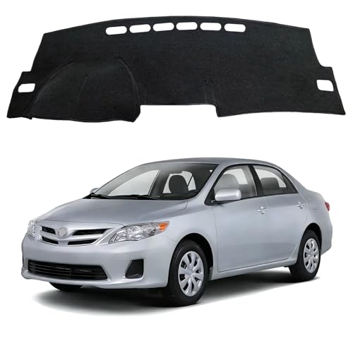 Dash Cover for Toyota Corolla 2007 2008 2009 2010 2012 2013, Dashboard Cover mat Custom fit for Toyota Corolla 2007-2013,Protective Dashboard Accessory (Black) - color: Corolla 2007-2013 Black