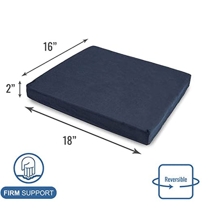 DMI Seat Cushion and Chair Cushion for Office Chairs, Wheelchairs, Scooters, Kitchen Chairs or Car Seats, FSA HSA Eligible, for Support and Height while Reducing Stress on Back, Tailbone or Sciatica