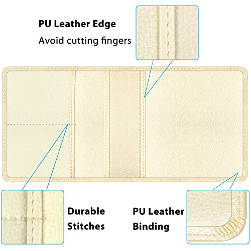Car Insurance and Registration Holder, 5.5 x 5 Inch PU Leather Vehicle Glove Box Organizer Wallet Case for Insurance Card, Driver License, Paperwork - Champagne - color: Champagne