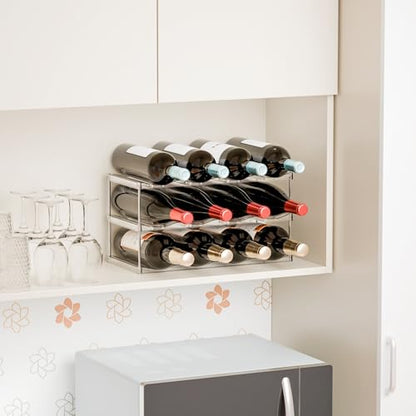 Yieach Stackable Water Bottle Organizer for Stanley,Yeti 40 oz and Others Tumbler Organizer,3 Tier Waterbottle Storage Rack,Clear Acrylic Cup Organizers for Kitchen Cabinets,Countertop,Pantry Shelf - size: 3 Tier Hold 12 Bottle