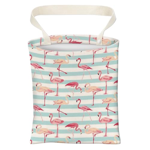 Car Trash Can, Cute Car Trash Bag, Hanging Car Organizer and Storage Bag, Trash Bin for Car Accessories, Vehicle, Travelling, Camping Cute Pink Flamingos - color: Cute Pink Flamingos