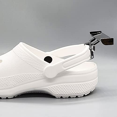 Spoiler Wing for Shoes, Car Wing Charm, Flexible Shoes Spoiler Wing, Shoes Racing Car Spoiler Charm Gifts for Kids and Car Lovers- 1 Pair - color: White