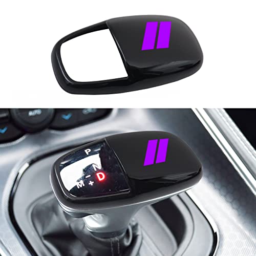 Gear Shift Knob Head Cover for Dodge Charger Accessories 2015-2023 Challenger 2015-2024 Durango 2016-2025 2026 ABS Interior Shell Insert Decoration Protector Gear Shifter Cover (Purple Trim) - color: Purple