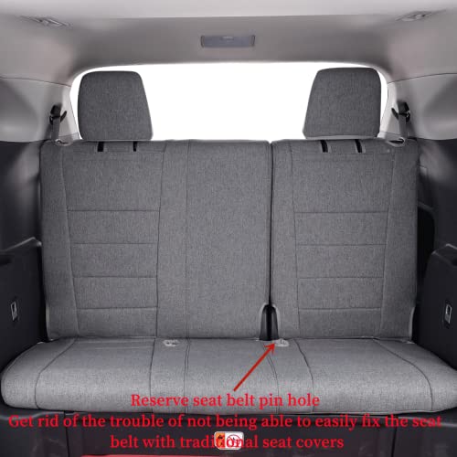 Custom Seat Covers fit for Honda Pilot Elite,2016-2022 -2nd-Row Captain Seats with Armrest (7-Seats)-Polyester(Gray,Full Set) - color: Polyester(Gray), size: 2016-2022 Pilot Elite,Black Edition 7-Passenger