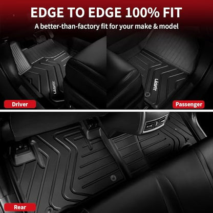 LASFIT Floor Mats Fit for Lexus NX NX200t NX300 NX300h 2021-2015 All Weather Floor Liners Custom Fit for Lexus NX All Models 2021 2020 2019 2018 2017 2016 2015 TPE Car Mats,Front and Rear Mats,Black - size: 2015-2021|For Lexus NX|Floor Mats