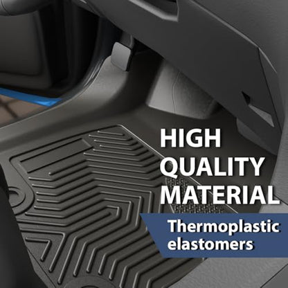 PIT66 Floor Mats Compatible with 2007-2013 Chevy Silverado/GMC Sierra 1500 Crew Cab, Fit 2007-2014 Silverado/Sierra 2500/3500 HD Crew Cab, TPE 3-Piece Floor Liners - size: Fit Chevy Silverado Crew Cab 2007-2013 | 3PCS
