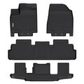 GINOWY-Floor Mats for Nissan Pathfinder 2022-2025 2026 (7 Passenger), TPE Rubber All Weather Mats Pathfinder 1st 2nd 3rd Row Custom Fit Waterproof All Season Car Accessories Black - style: 44) for Nissan Pathfinder 7 Seats 2022-2026 Floor Mats