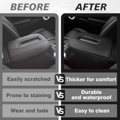 Center Console Armrest Cover Fit for Chevy Silverado & GMC Sierra 1500 2500 3500 2022-2026 Accessories, Comfort Armrest Pad Console Lid Cushion Vegan Leather 1-Inch Extra Thick(Bucket Seat) - size: 1) 22-25 |Silverado & Sierra| Bucket Seat, +Thick
