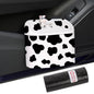 Car Cow Print Trash Can - White Garbage Organizer Holder with Black Trash Bag Rolls, Cute Automotive Dustbin for Most Cars Interior Accessories (1, White)