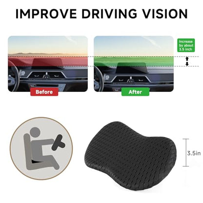 Livtribe Car Seat Cushion - Memory Foam Seat Pad for Sciatica & Lower Back Pain Relief - Driving Cushion with Breathable Mesh Cover - Road Trip Essentials for Drivers (3D Black) - color: Black