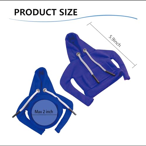 2Pcs Car Shift Knob Hoodie,Gear Shift Hoodie,Funny Sweater Hoodie for Gearshift,Automotive Interior Accessories（Blue and Black） - color: 1*Blue+1*Black