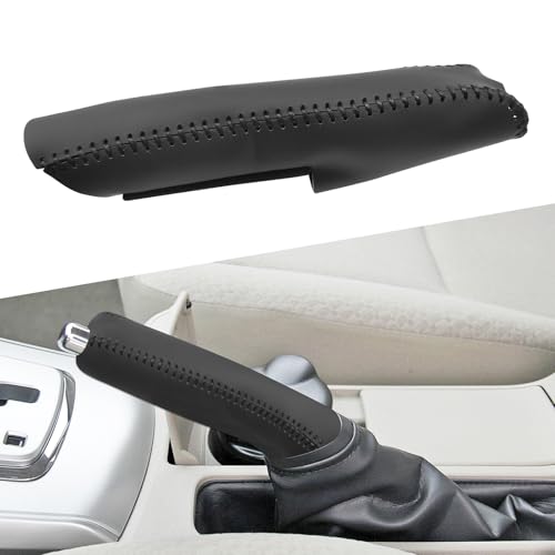 Genuine Leather Handbrake Protector Cover Compatible with Toyota Corolla 2009-2013 Anti-Slip Hand Brake Parking Lever Sleeve Black