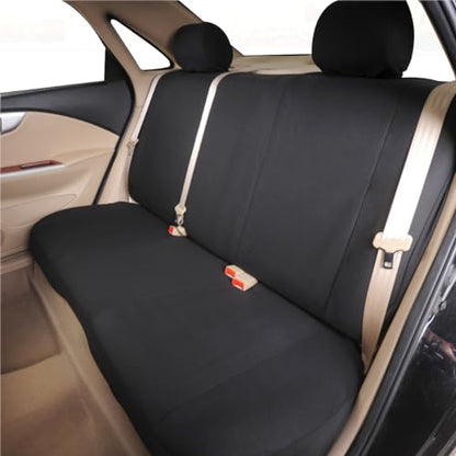 BESULEN Car Seat Covers, Waterproof Durable Automotive Seat Cover for Women Men, 5 Seats Full Set Front and Back Rear Seat Protector with Backrest, Universal for SUV, Truck, RV and More（Red）