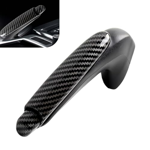 Emergency Brake Parking Handle Cover, ABS Car Handbrake Protector, Carbon Fiber Texture Decoration Accessories, Compatible with Civic 2006-2011 47115-SNA-A82ZA (Black)