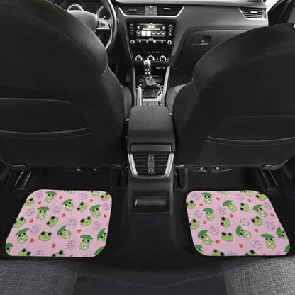 Frog Donut Pink Car Floor Mats Front & Rear Car Mats Universal Fit for SUV,Vans,sedans, Trucks,Set of 4pcs Car Carpet - color: Frog Donut Pink
