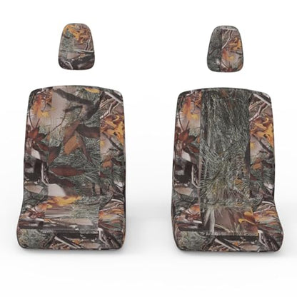 KEMIMOTO UTV Seat Cover, Bucket Cushion Sleeve Set Camo, Compatible with Rhino 450 660 700, Fits with Rhino Bucket Seat Cover with Headrest Cover - color: Camo