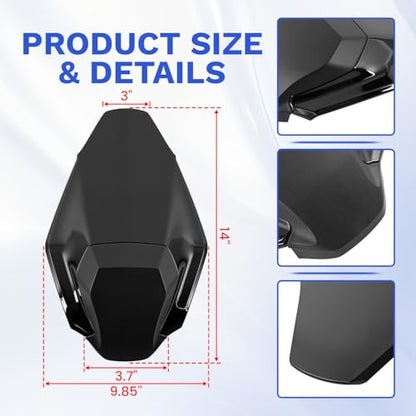 Rear Seat Cowl for Z900 Z900 SE 2025 2026, Mototcycle Tail Passenger Pillion Seat Cover Cowl Fairing Protector (Glossy Black) - color: Glossy Black